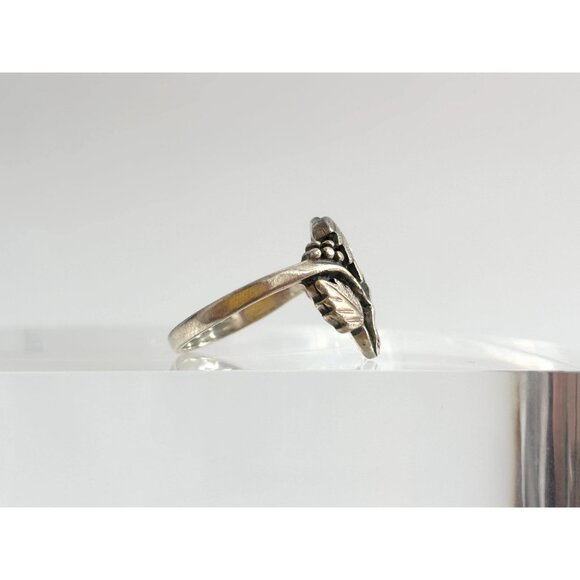 Wheeler Manufacturing Grapevine Modernist Sterling Silver Vintage Ring - sz 9.25 - Picture 5 of 16